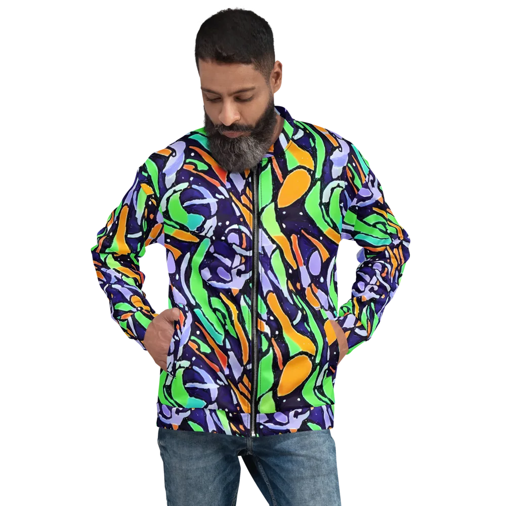 Night Garden on Bomber Jacket — Front