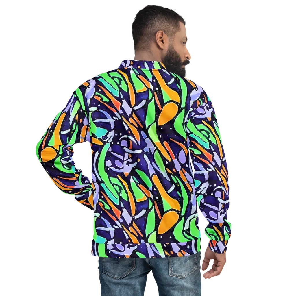 Night Garden on Bomber Jacket — Back