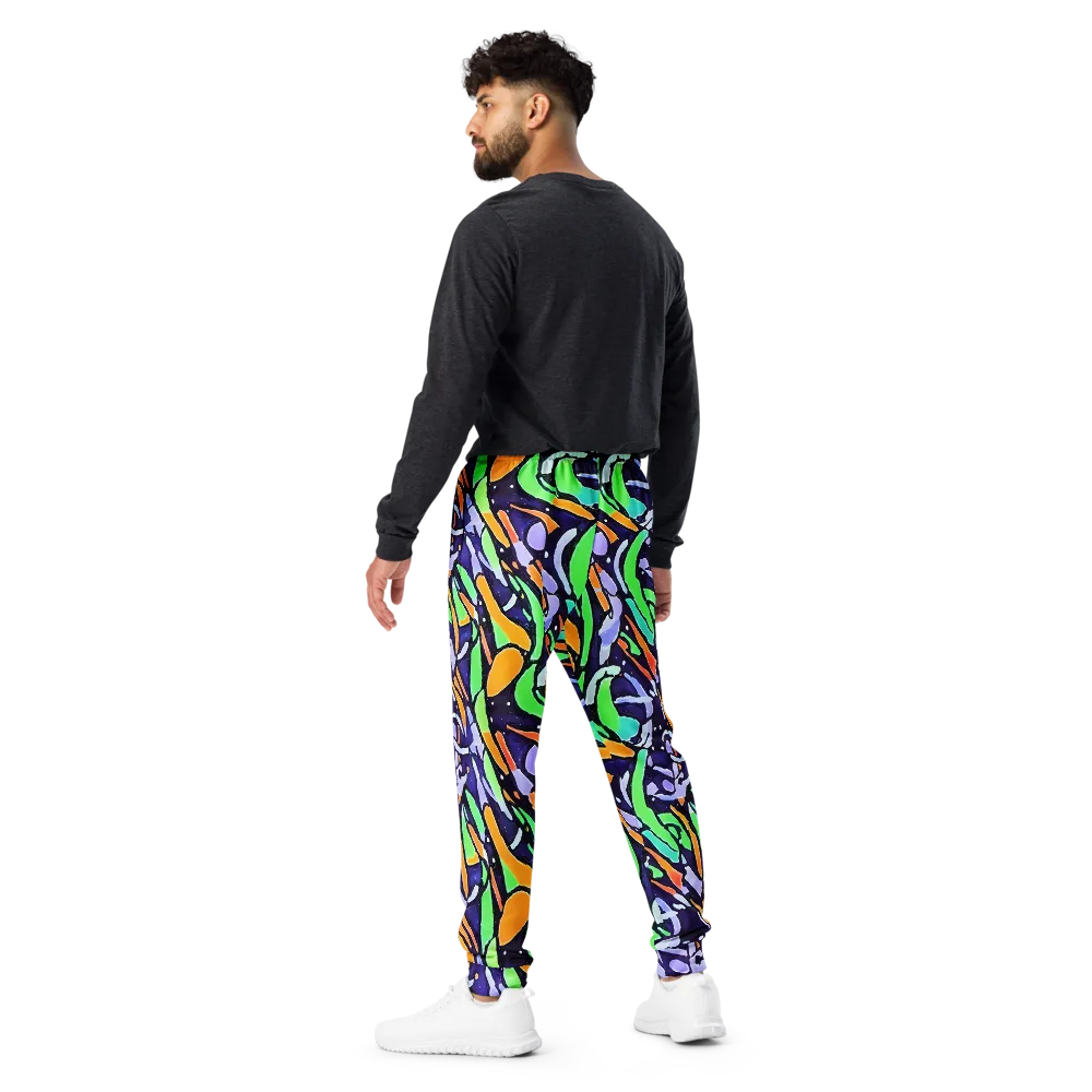Night Garden on Men's Joggers — Back