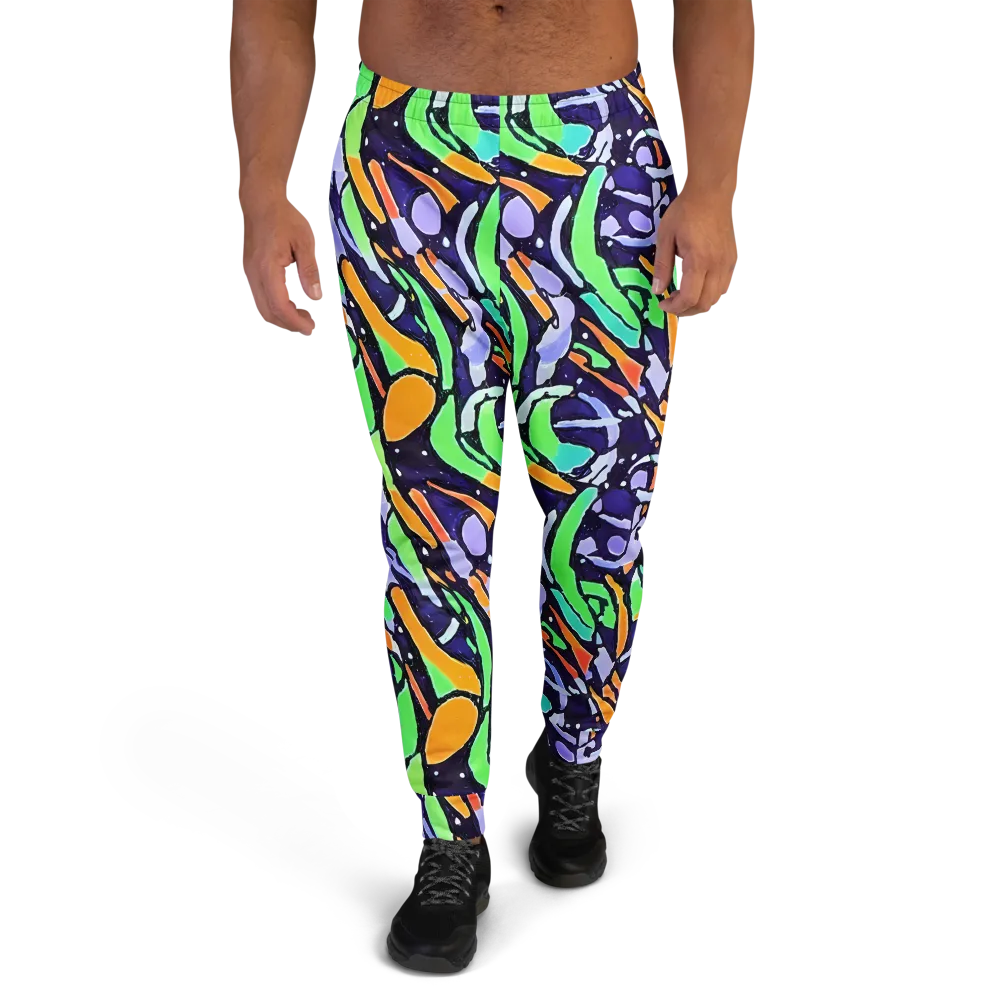 Night Garden on Men's Joggers — Front