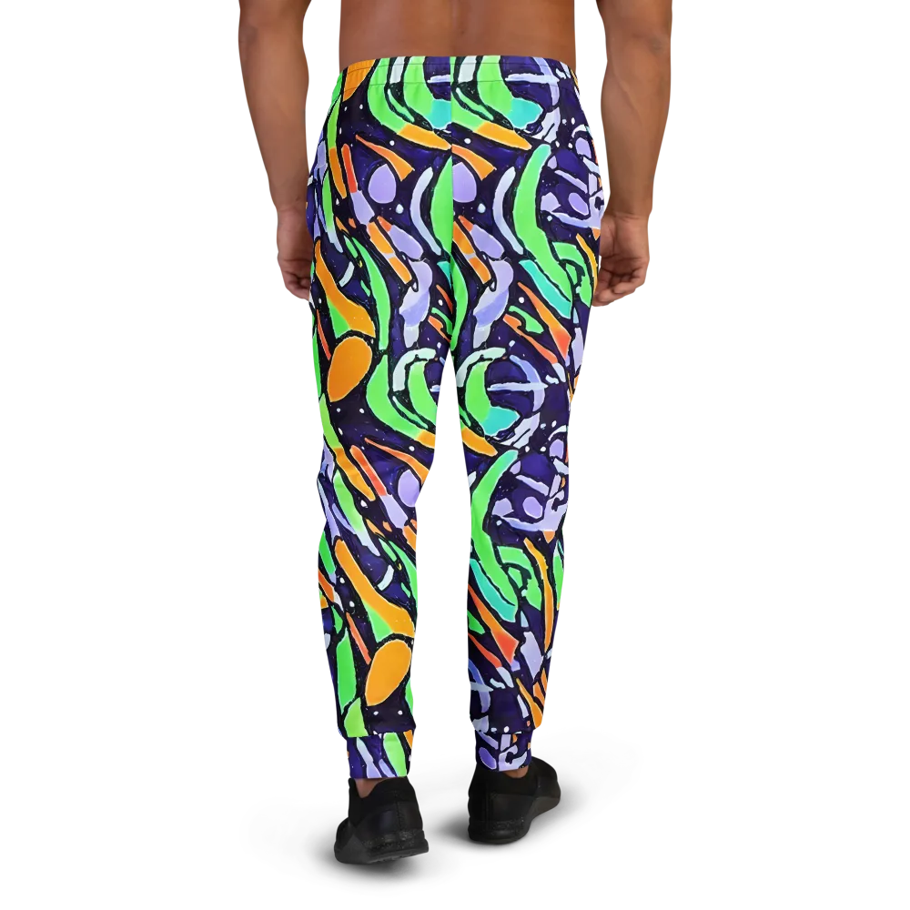 Night Garden on Men's Joggers — Back