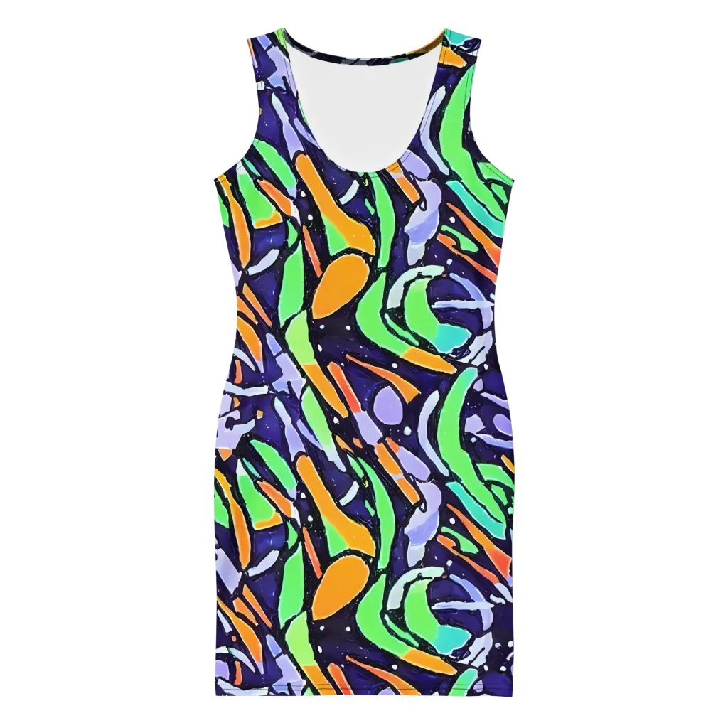 Night Garden on Bodycon Dress — Front
