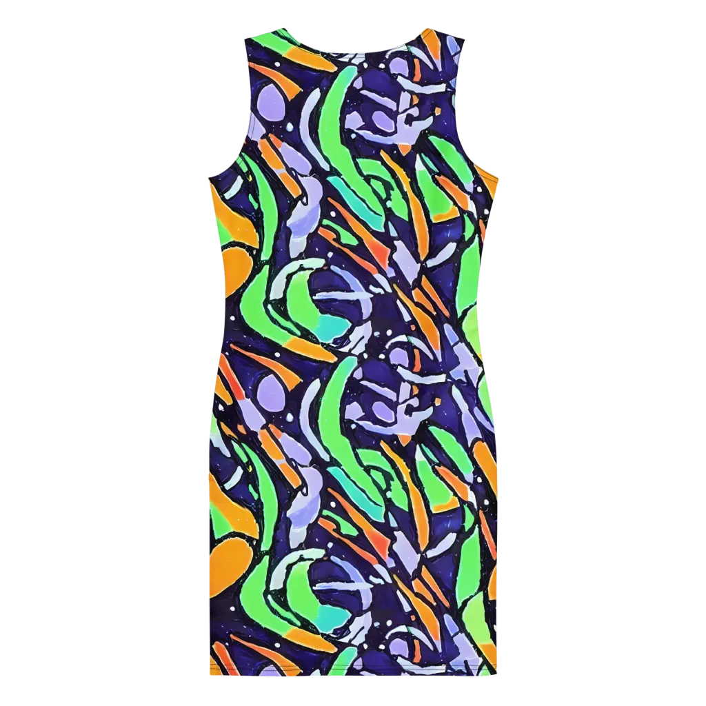 Night Garden on Bodycon Dress — Back