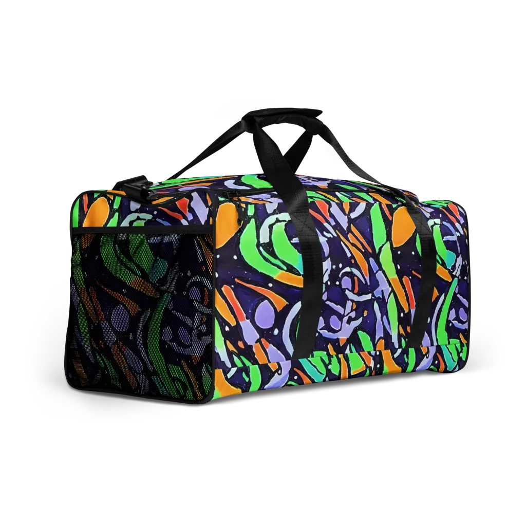 Night Garden on Duffle Bag — Right Front