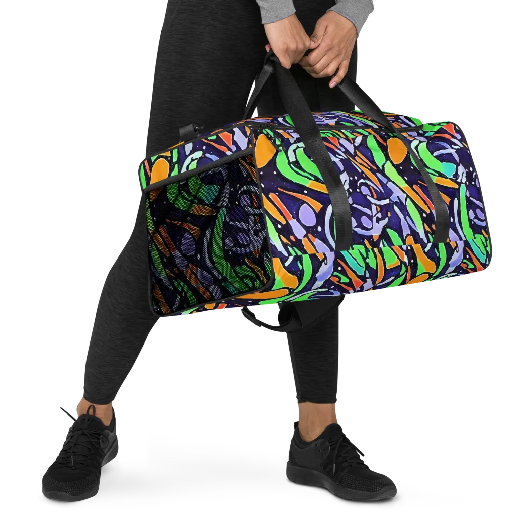 Night Garden on Duffle Bag — Right Front