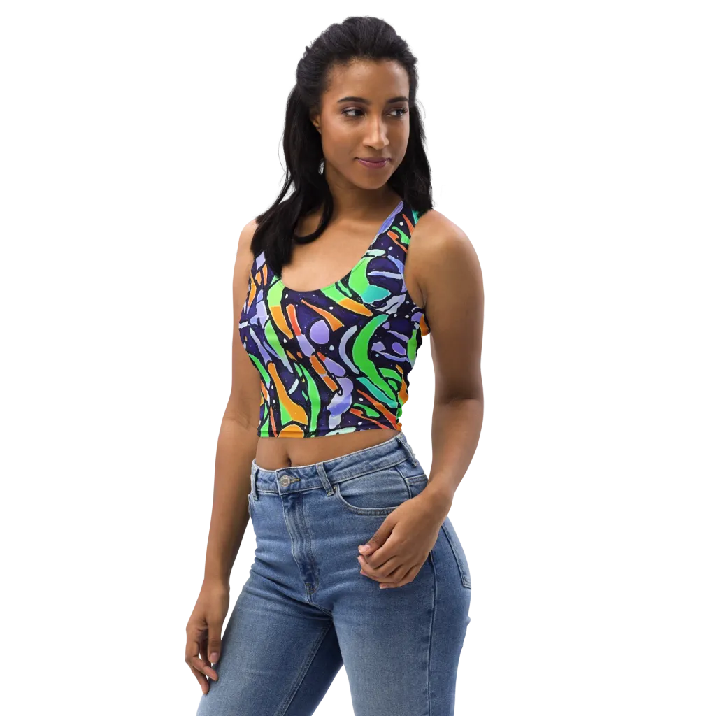 Night Garden on Crop Top — Left Front