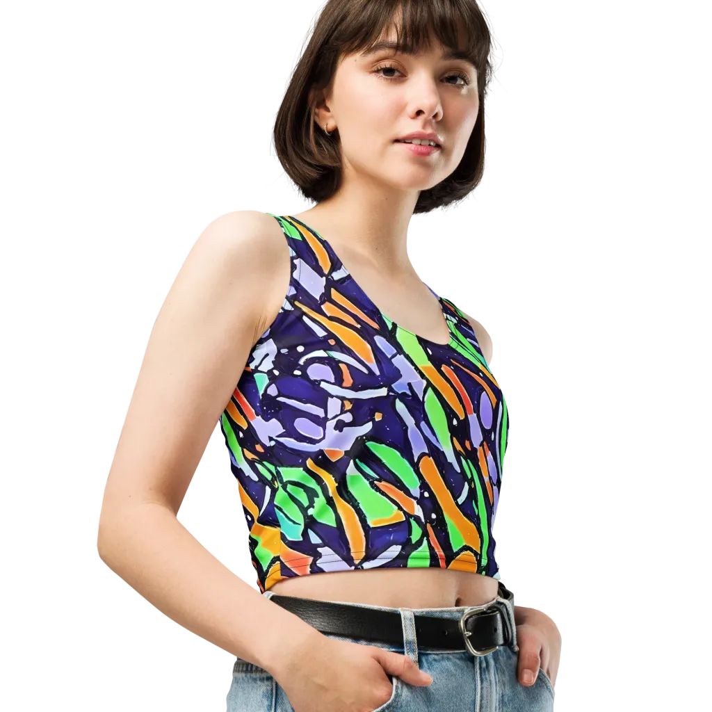 Night Garden on Crop Top — Right Front