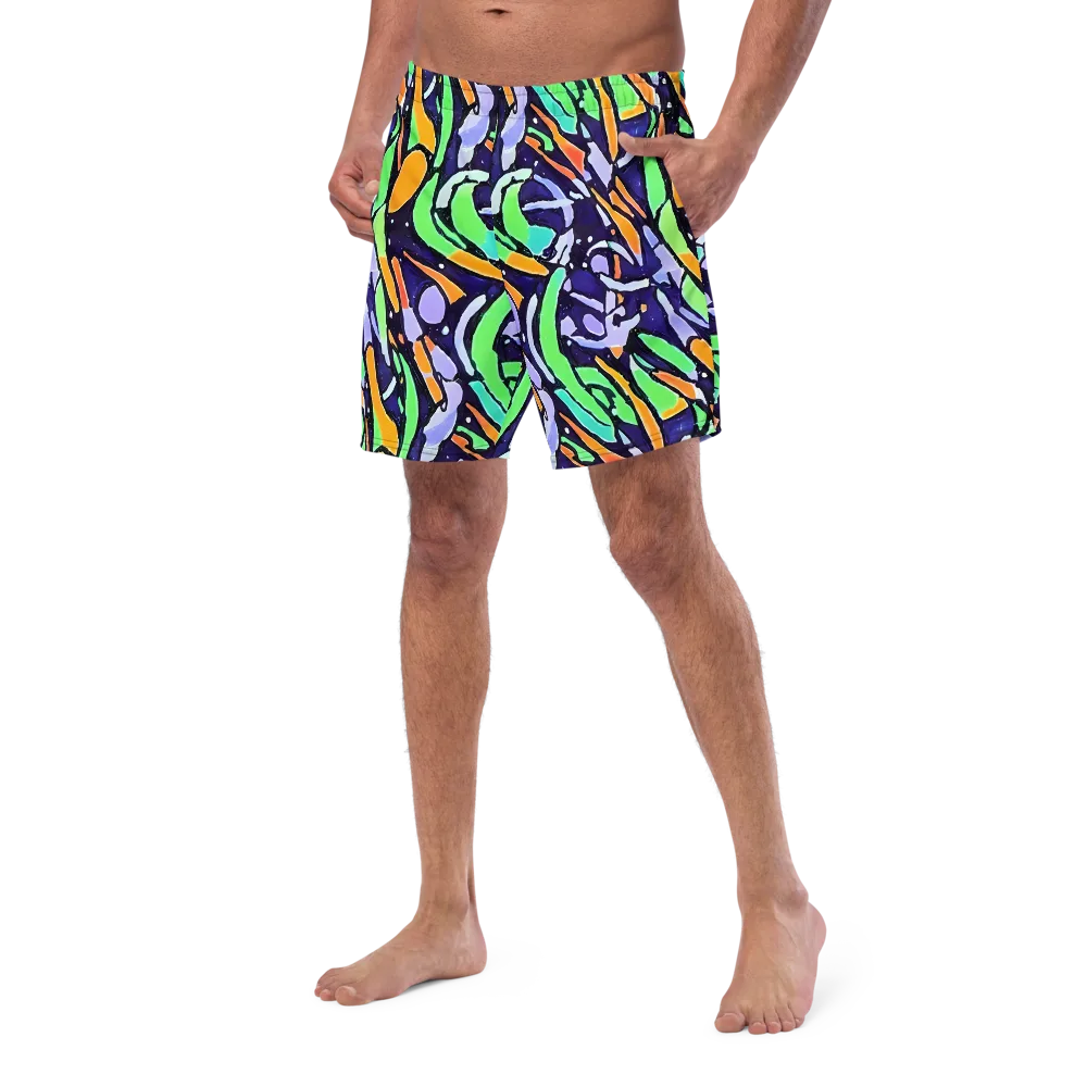 Night Garden on Swim Trunks — Left Front