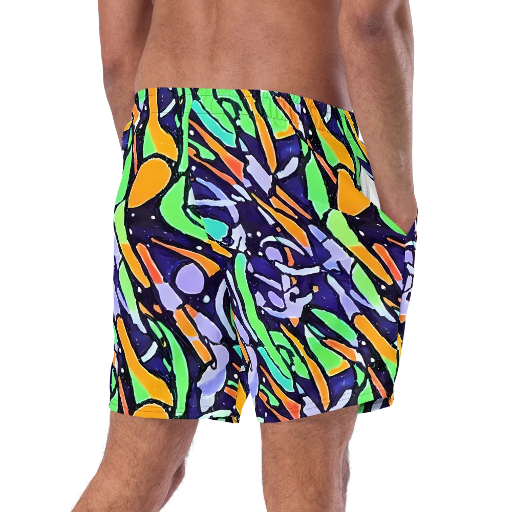 Night Garden on Swim Trunks — Right Back