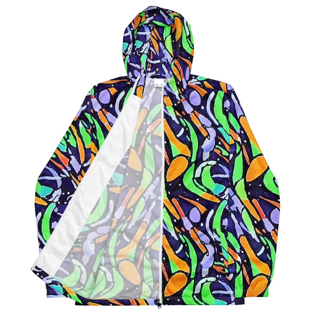 Night Garden on Men's Windbreaker — Front