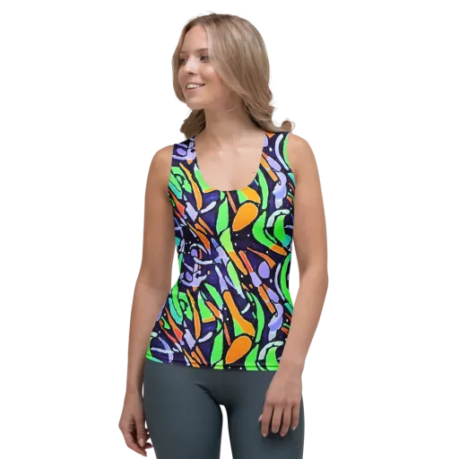 Night Garden on a Women's Tank Top