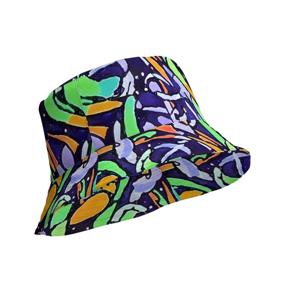 Night Garden on Reversible Bucket Hat — Product details Outside