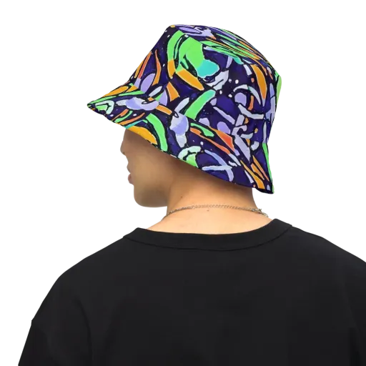 Night Garden on a Reversible Bucket Hat
