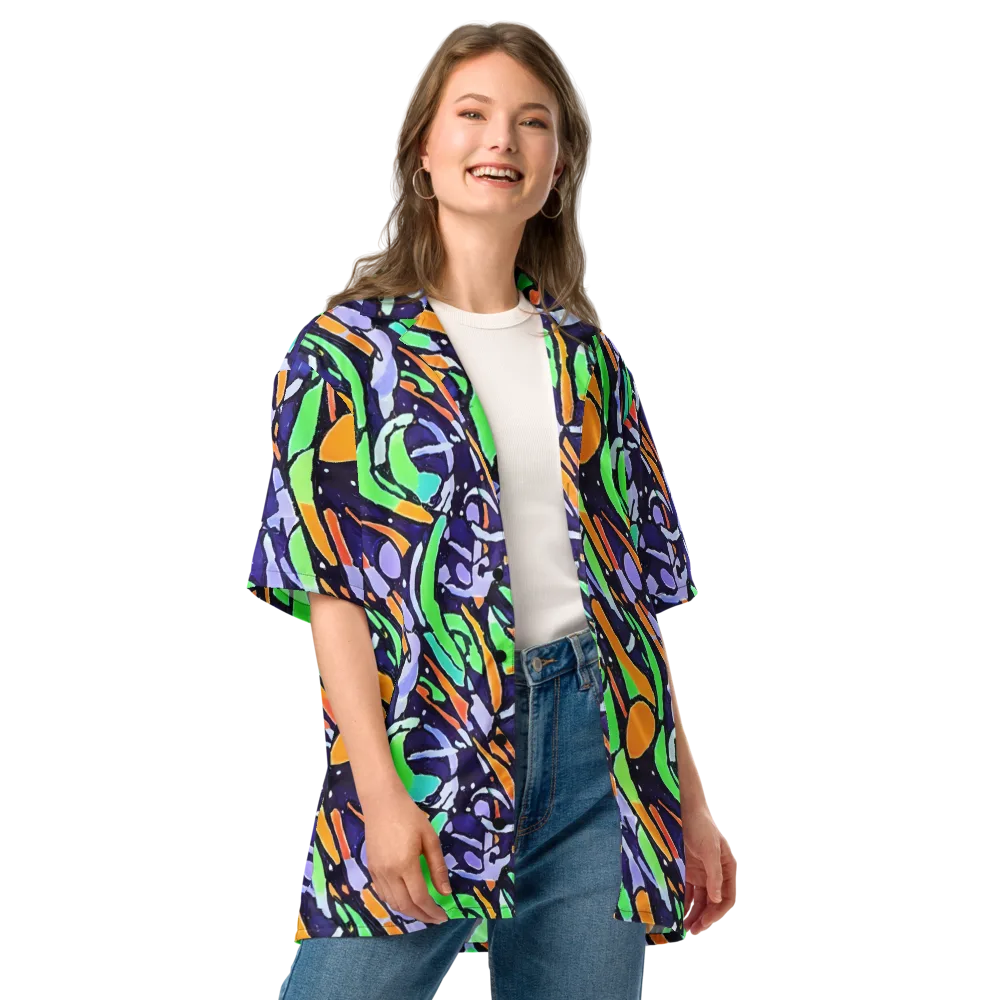 Night Garden on Button Shirt — Front
