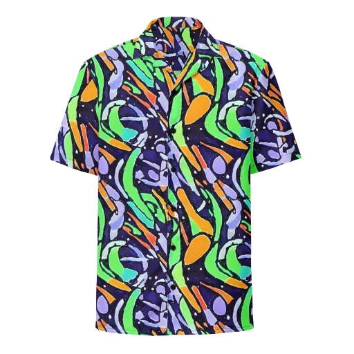 Night Garden on a Button Shirt