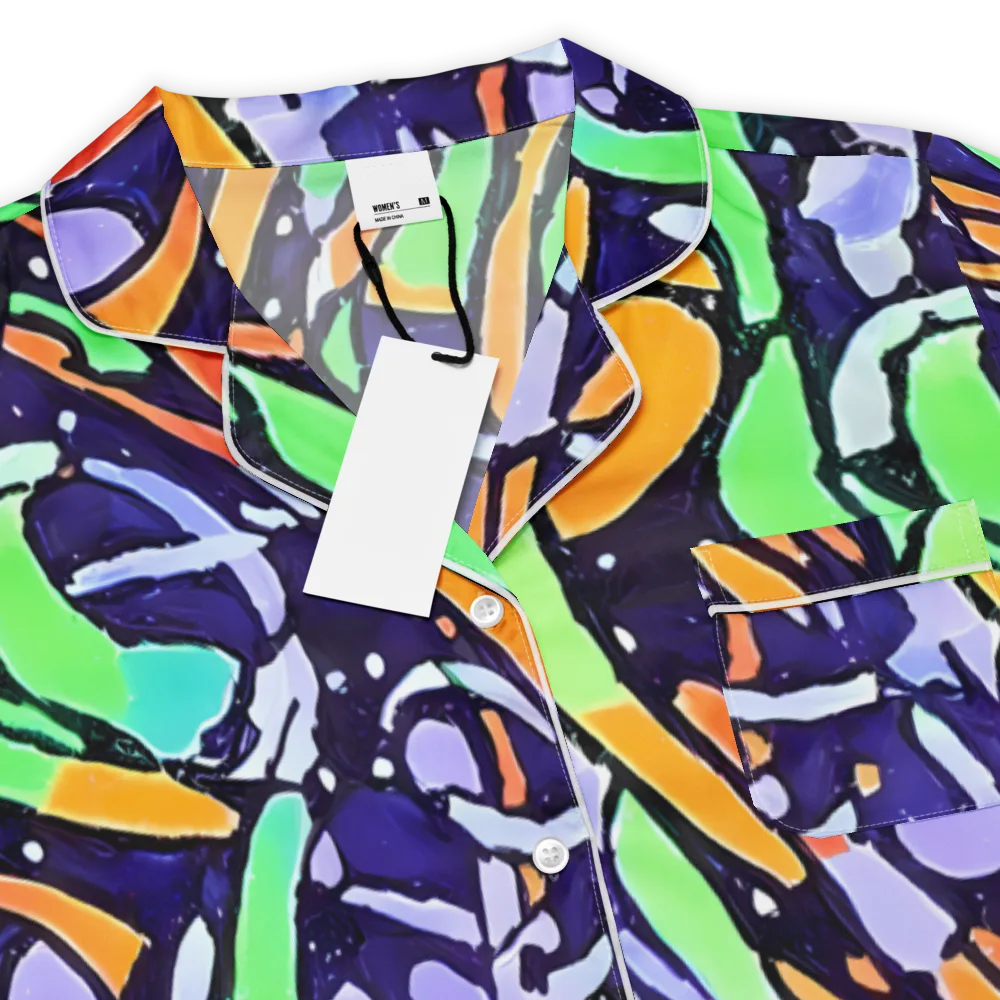 Night Garden on Women's Short Sleeve Pajama Top — Product details