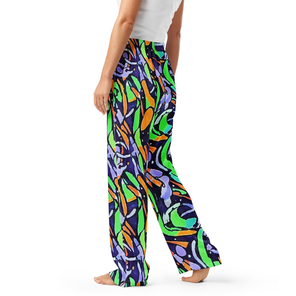 Night Garden on Women's Pajama Pants — Left