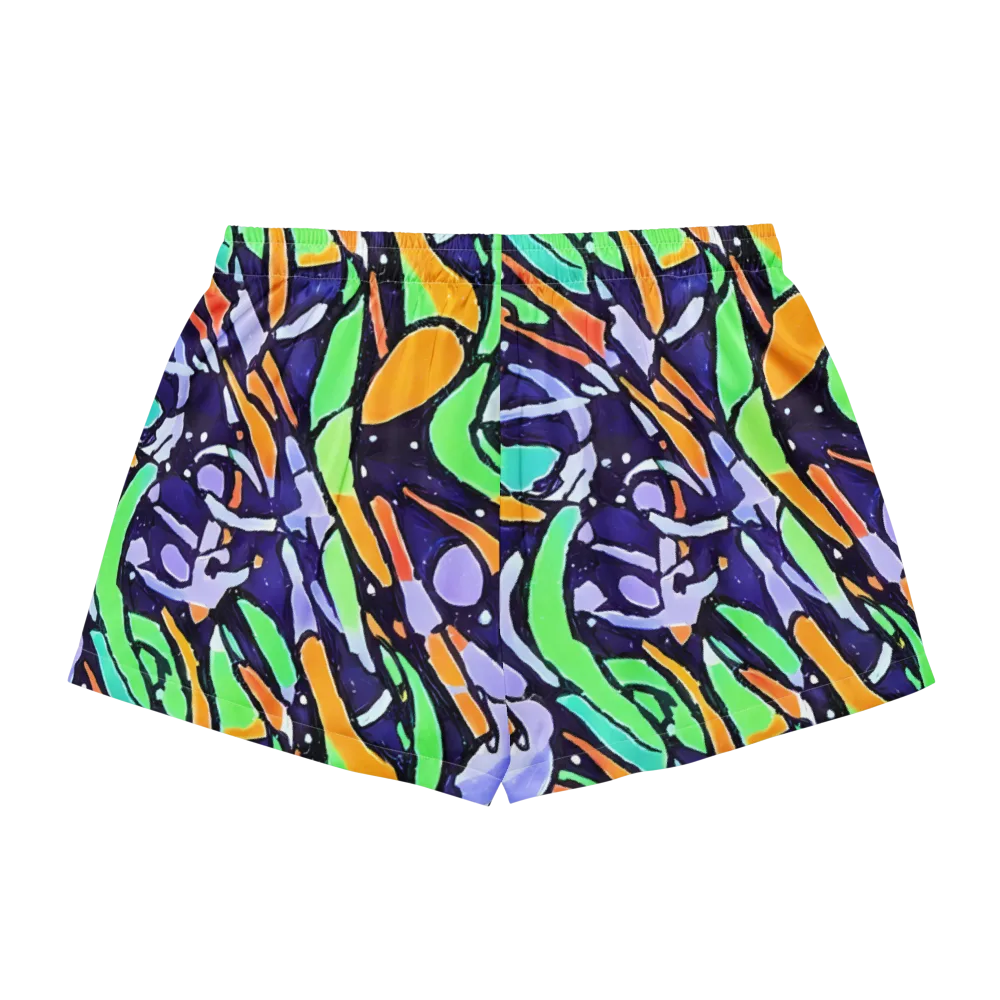 Night Garden on Women's Pajama Shorts — Back