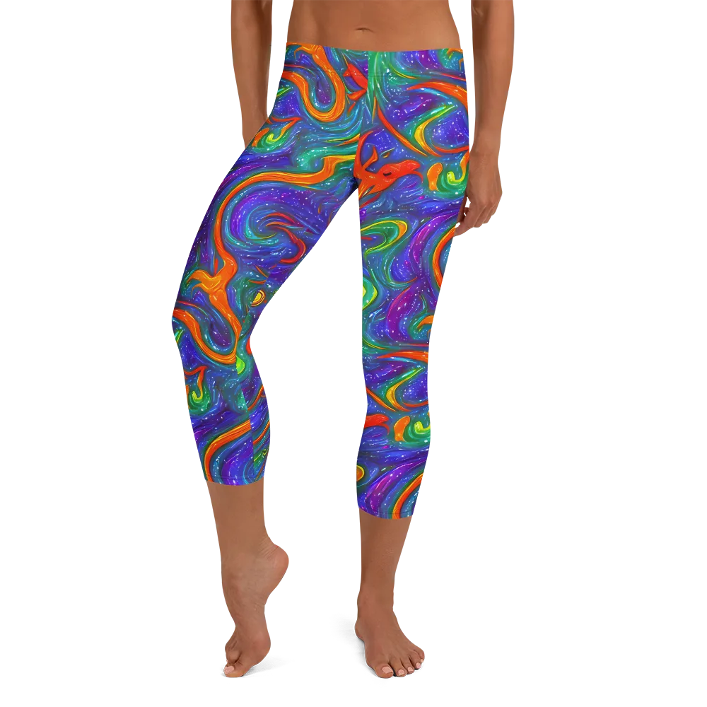 Prism Wake on Capri Leggings — Front