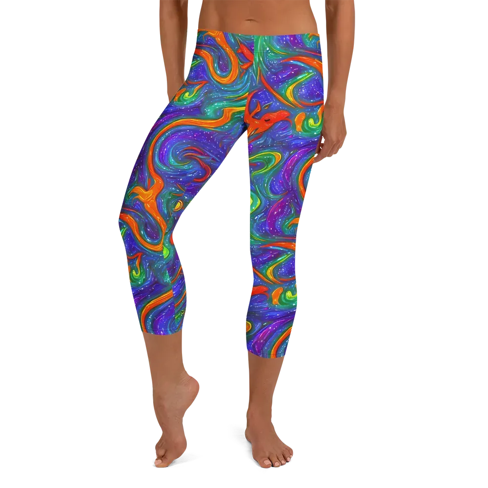Prism Wake on Capri Leggings — Front