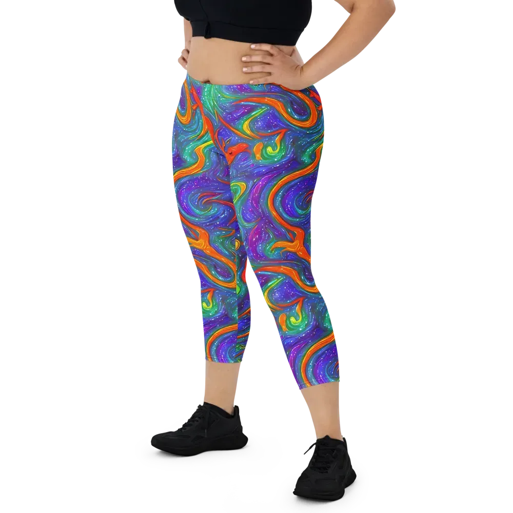 Prism Wake on Capri Leggings — Front