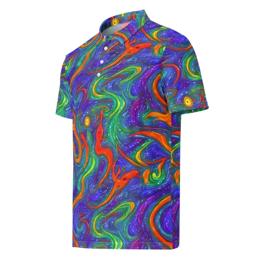 Prism Wake on a Men's Slim Fit Polo Shirt