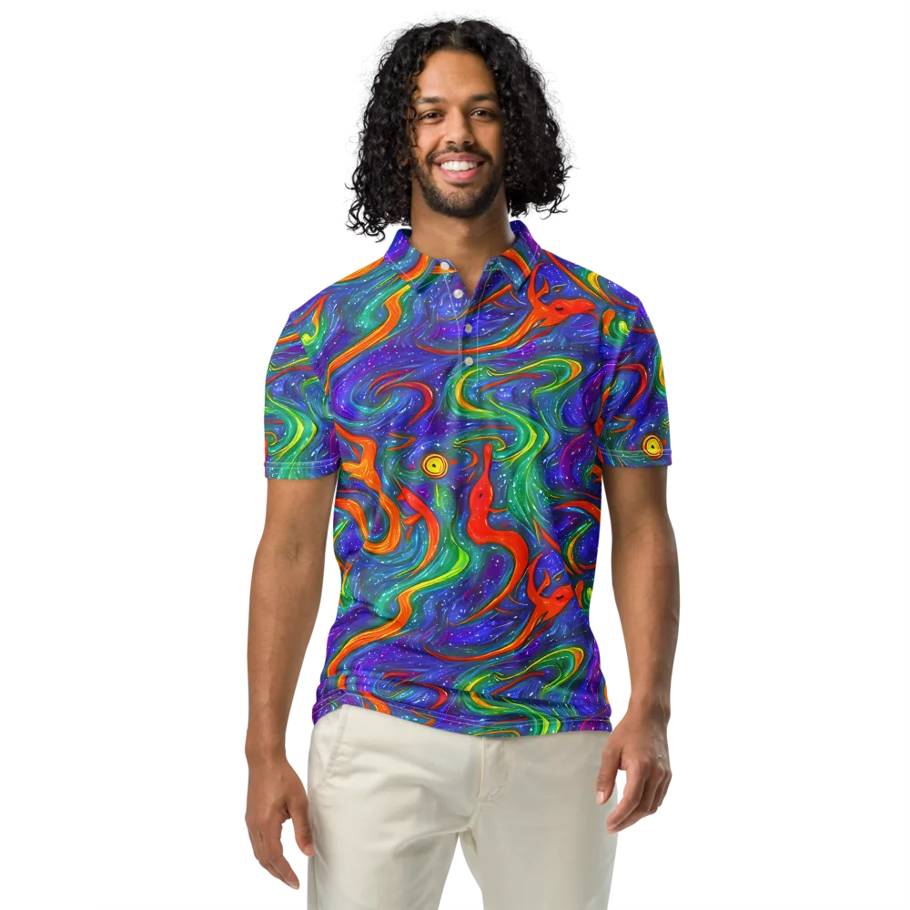 Prism Wake on Men's Slim Fit Polo Shirt — Front