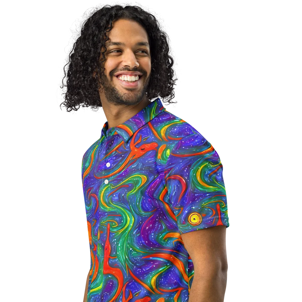 Prism Wake on Men's Slim Fit Polo Shirt — Left Front
