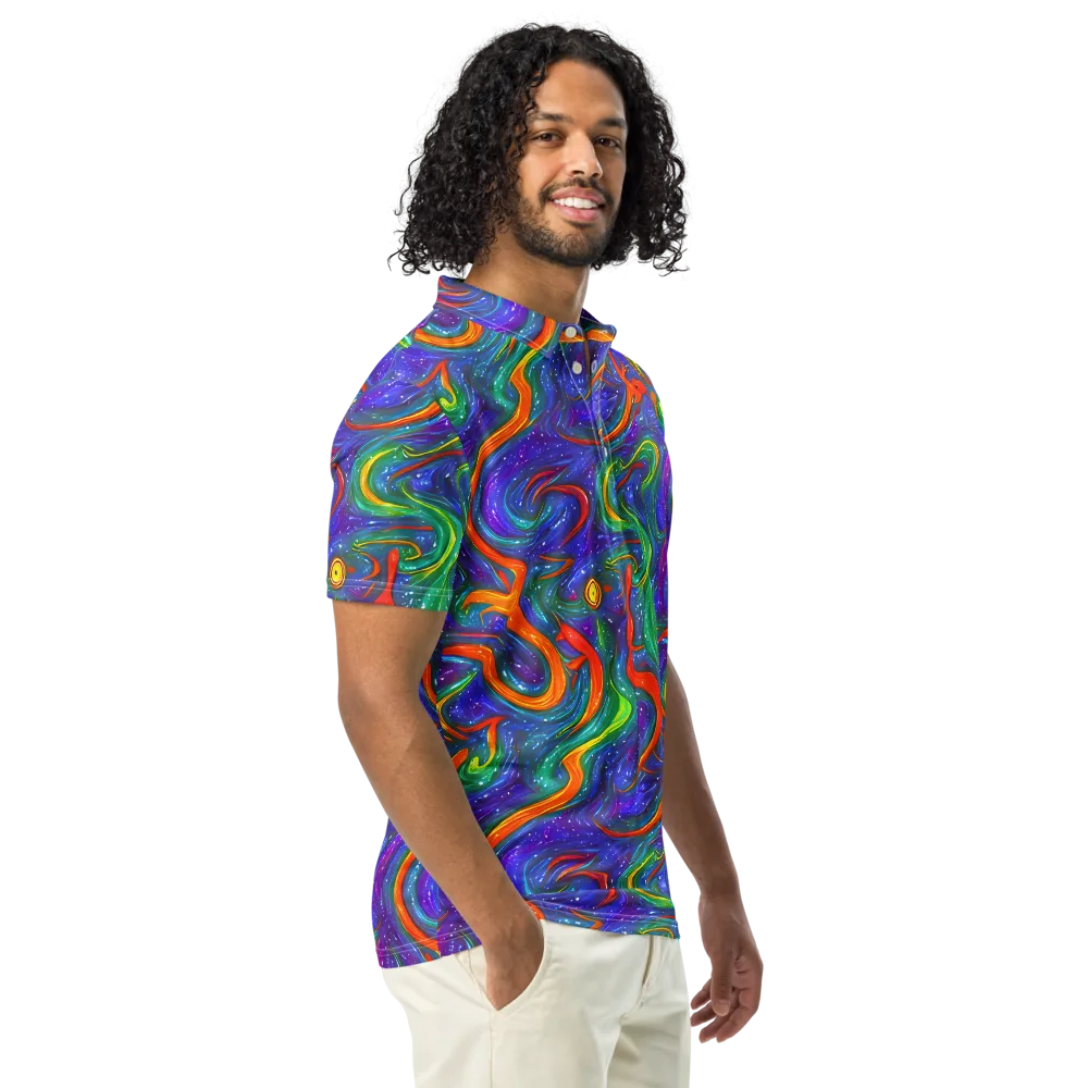 Prism Wake on Men's Slim Fit Polo Shirt — Right Front