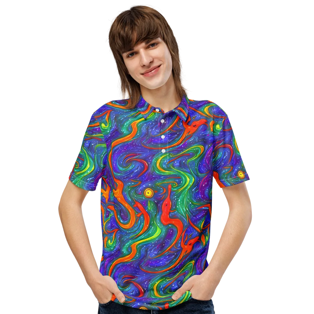 Prism Wake on Men's Slim Fit Polo Shirt — Front