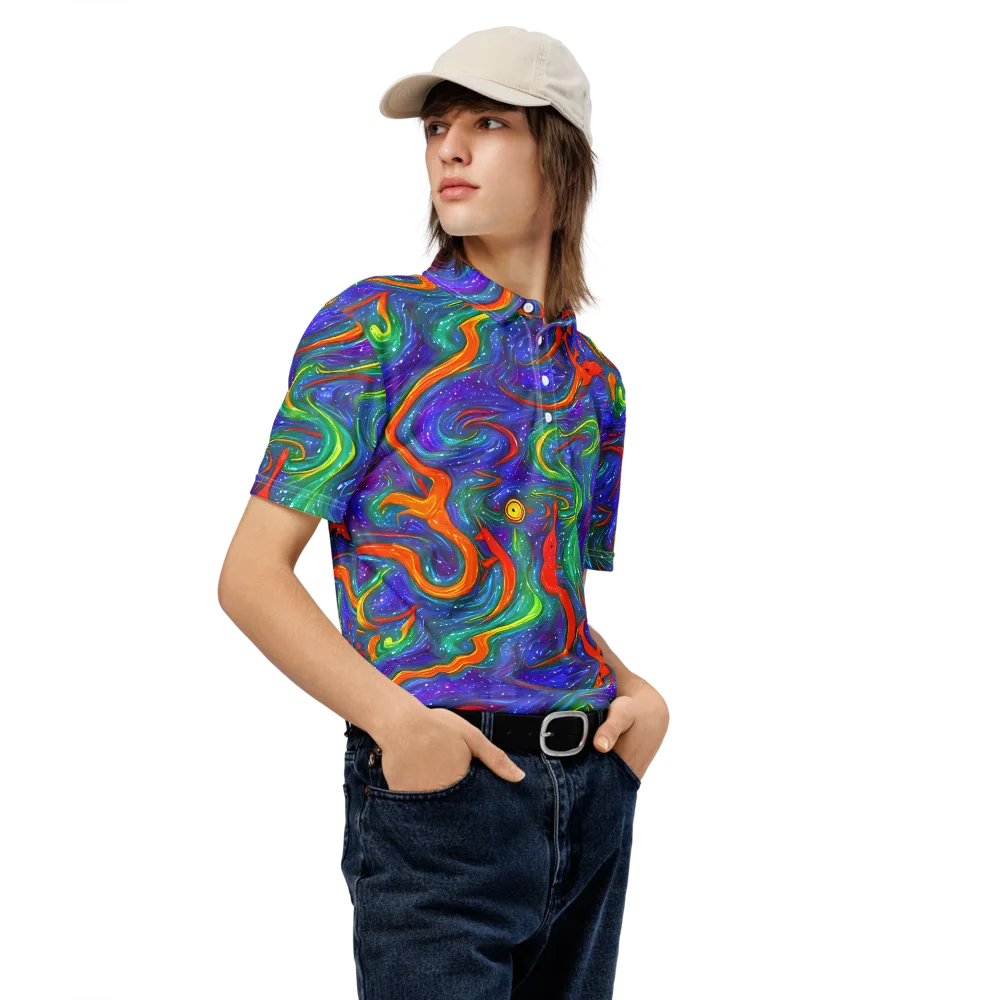 Prism Wake on Men's Slim Fit Polo Shirt — Right Front