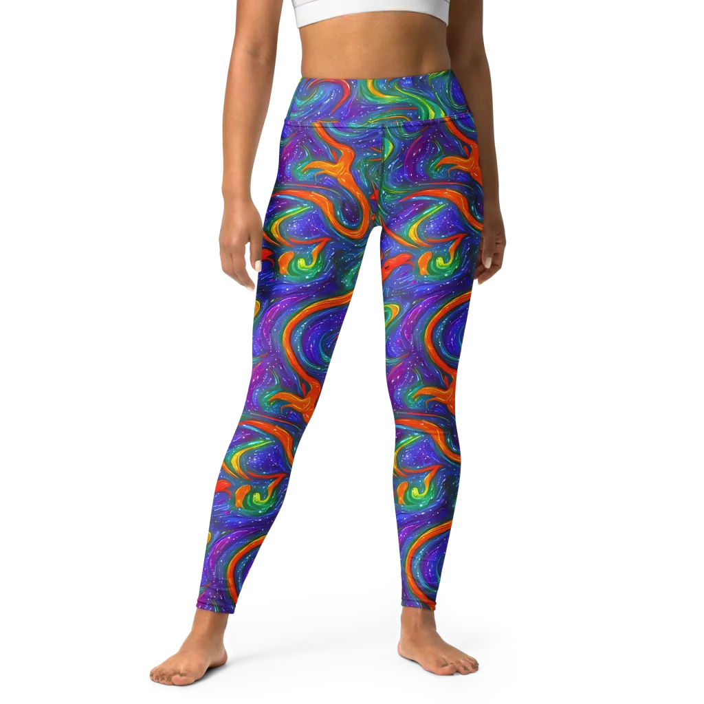 Prism Wake on Yoga Leggings — Front