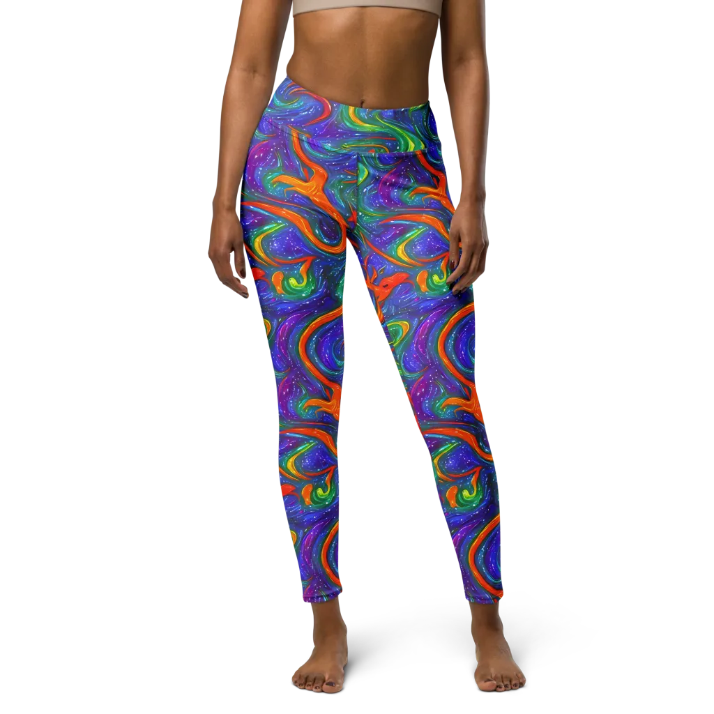 Prism Wake on Yoga Leggings — Front