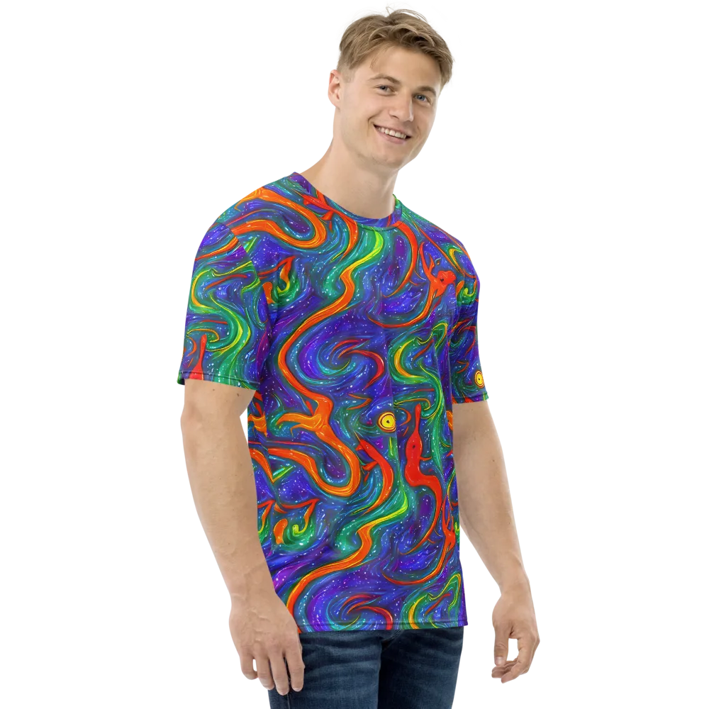 Prism Wake on Men's Crew Neck T-Shirt — Right