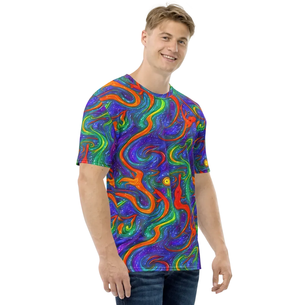 Prism Wake on Men's Crew Neck T-Shirt — Right