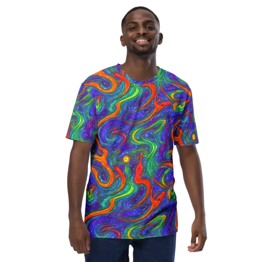 Prism Wake on a Men's Crew Neck T-Shirt