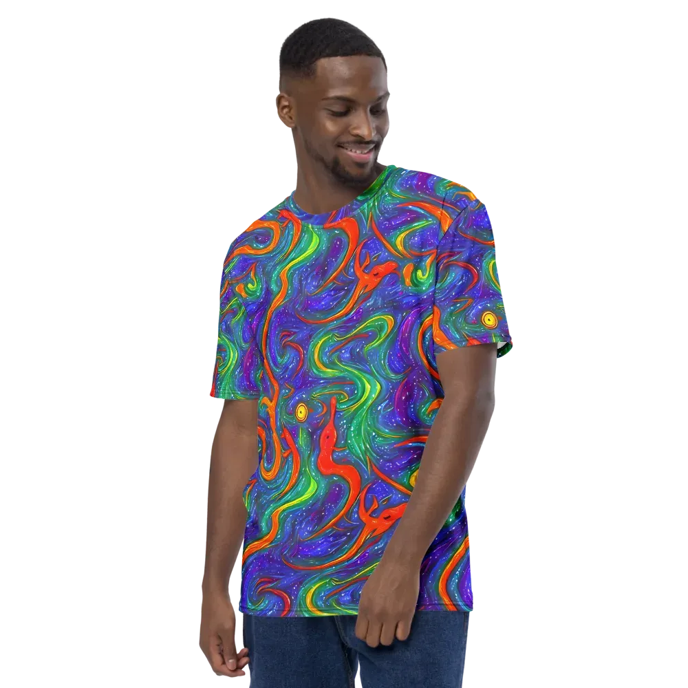 Prism Wake on Men's Crew Neck T-Shirt — Left