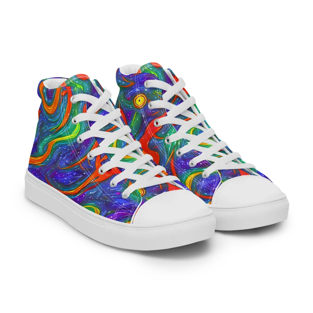 Prism Wake on Men's High Top Canvas Shoes — Right Front