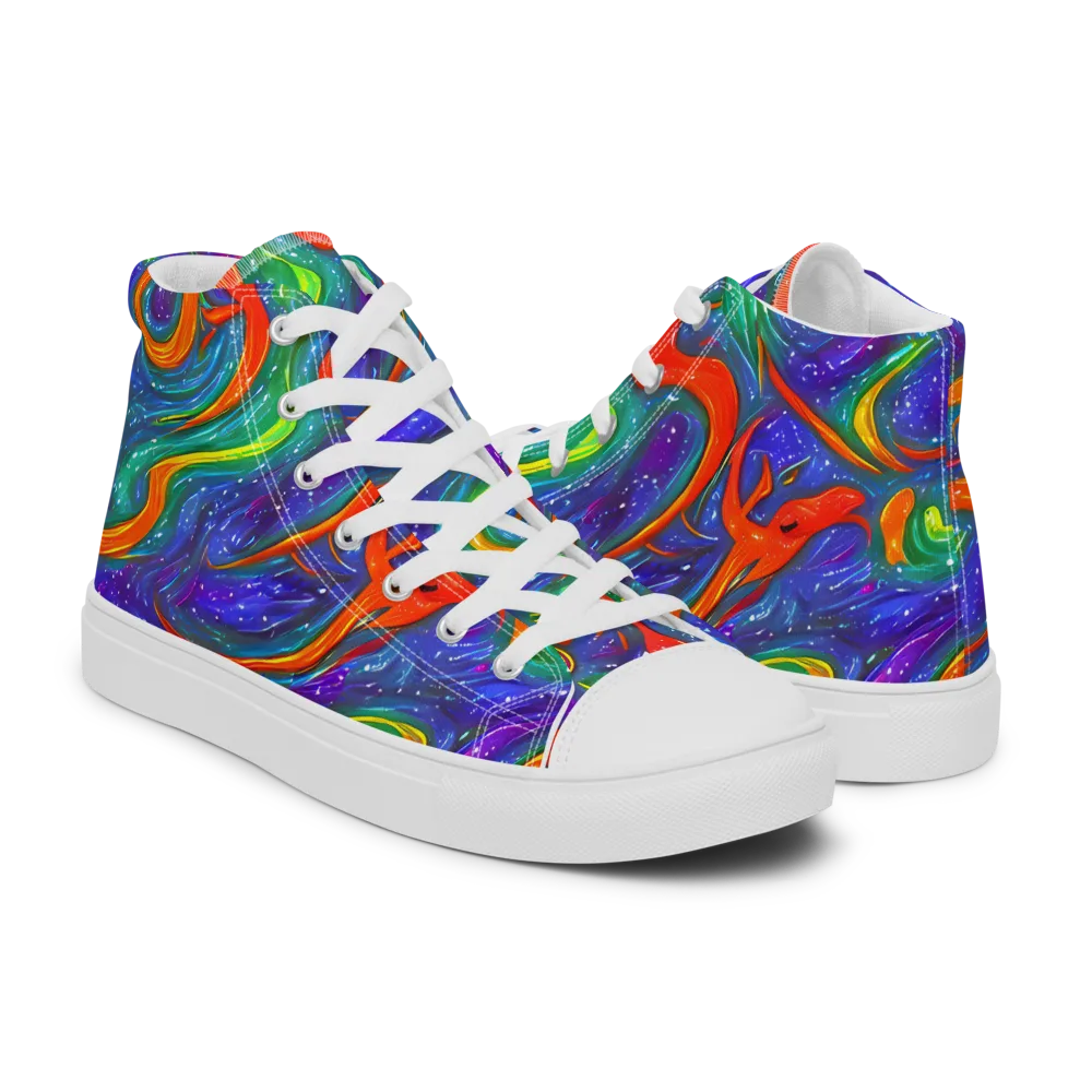 Prism Wake on Men's High Top Canvas Shoes — Right