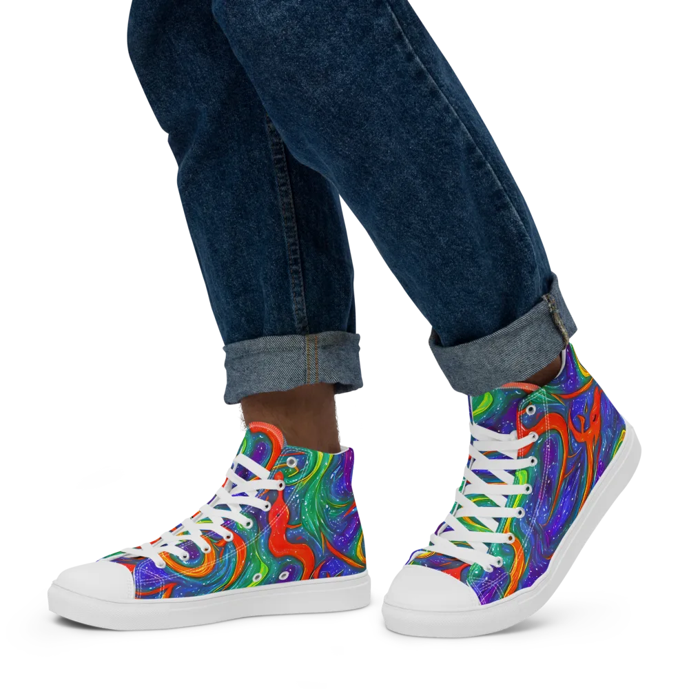 Prism Wake on Men's High Top Canvas Shoes — Left