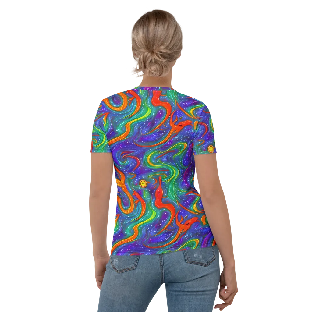 Prism Wake on Women's Crew Neck T-Shirt — Back
