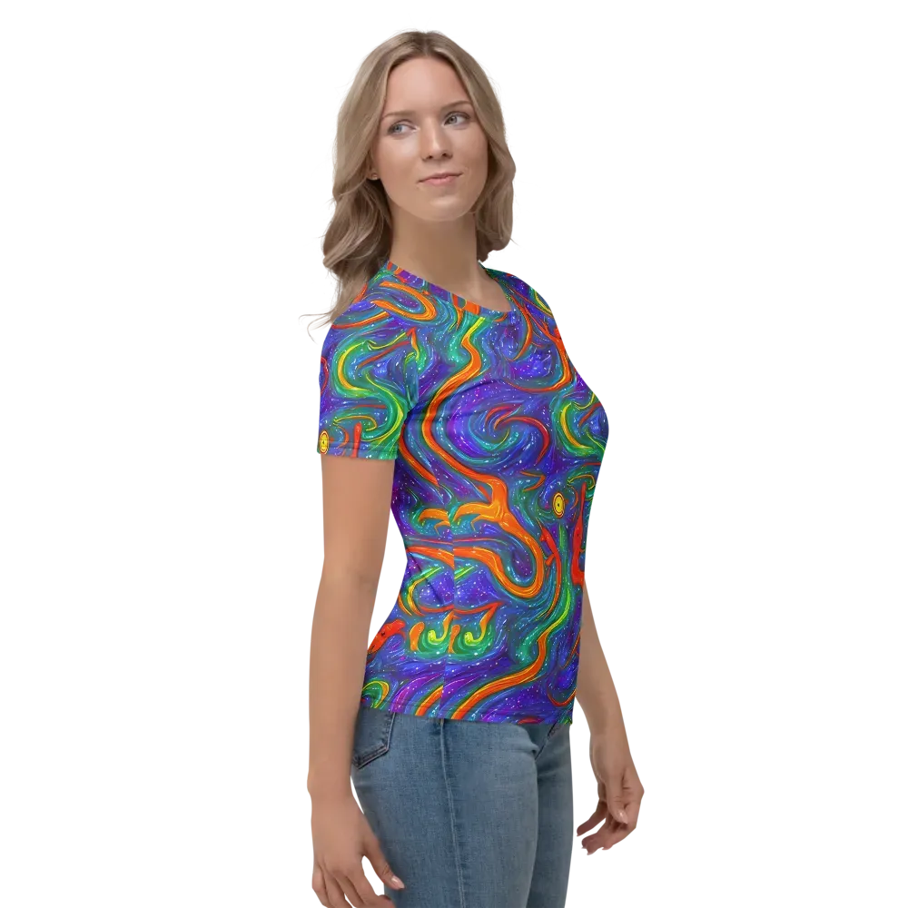 Prism Wake on Women's Crew Neck T-Shirt — Right