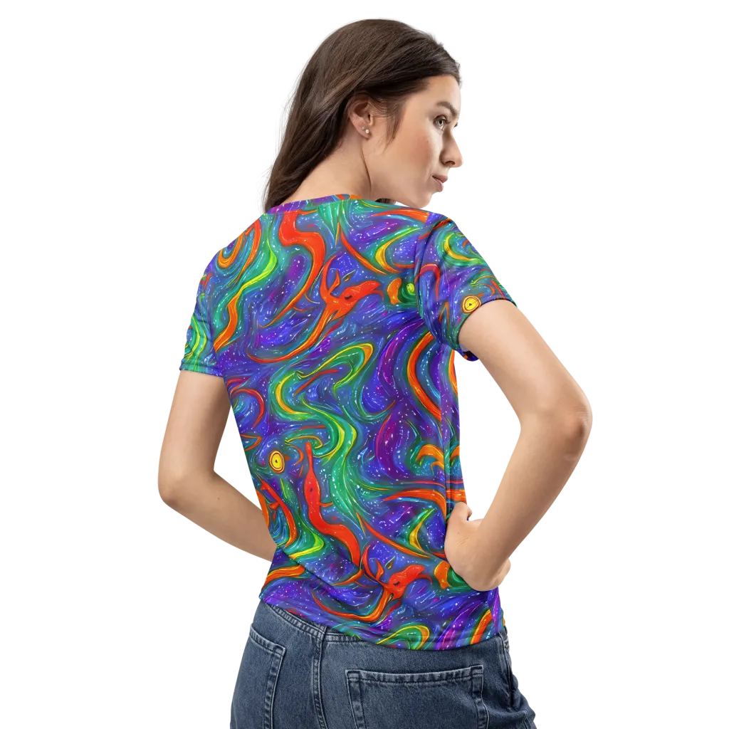 Prism Wake on Women's Crew Neck T-Shirt — Back