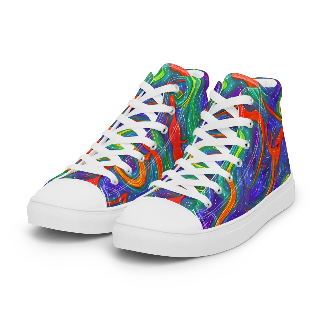 Prism Wake on Women's High Top Canvas Shoes — Left Front