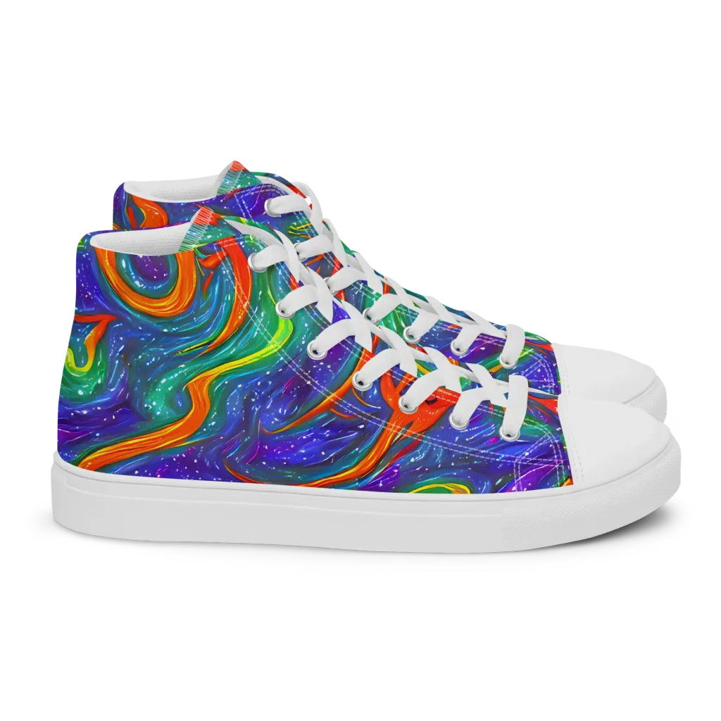 Prism Wake on Women's High Top Canvas Shoes — Right