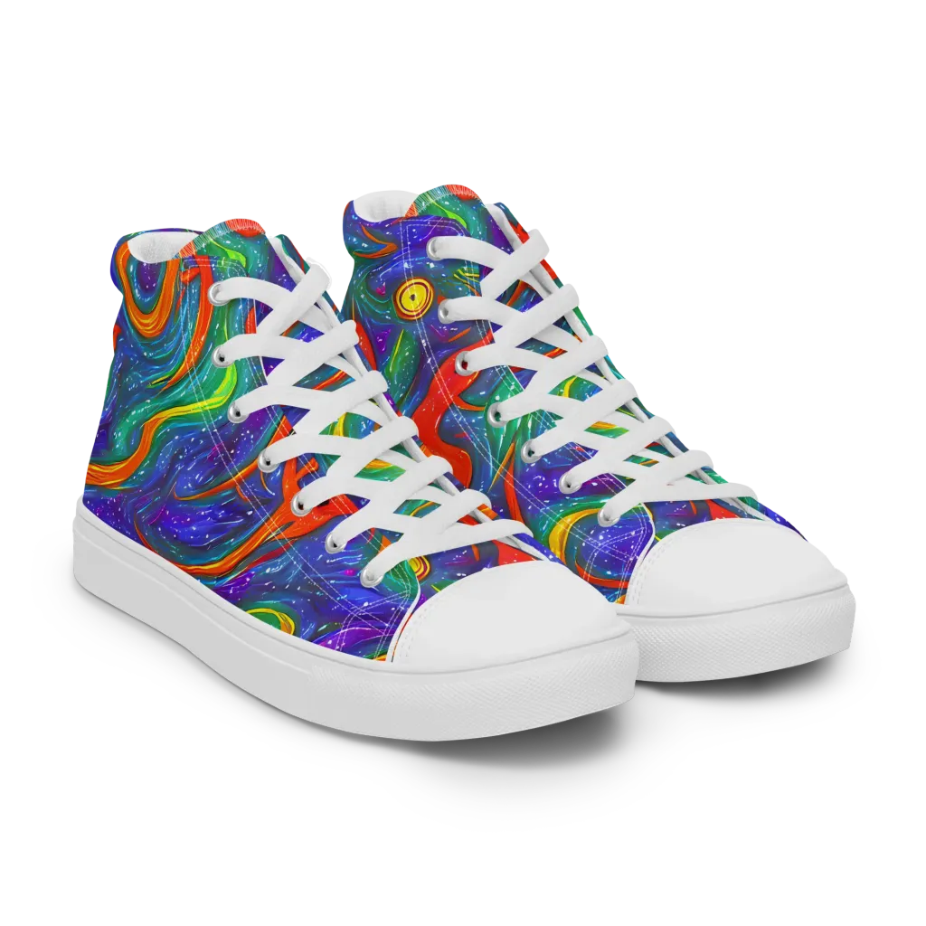 Prism Wake on Women's High Top Canvas Shoes — Right Front