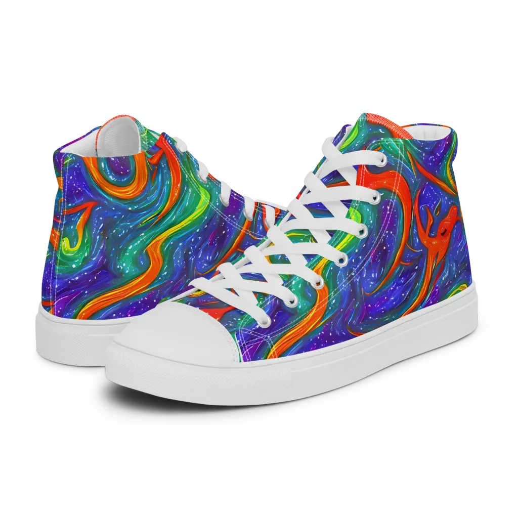 Prism Wake on Women's High Top Canvas Shoes — Left