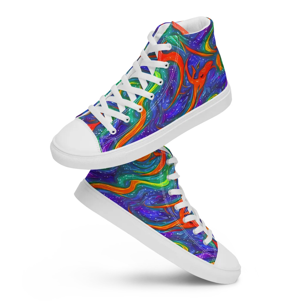 Prism Wake on Women's High Top Canvas Shoes — Front