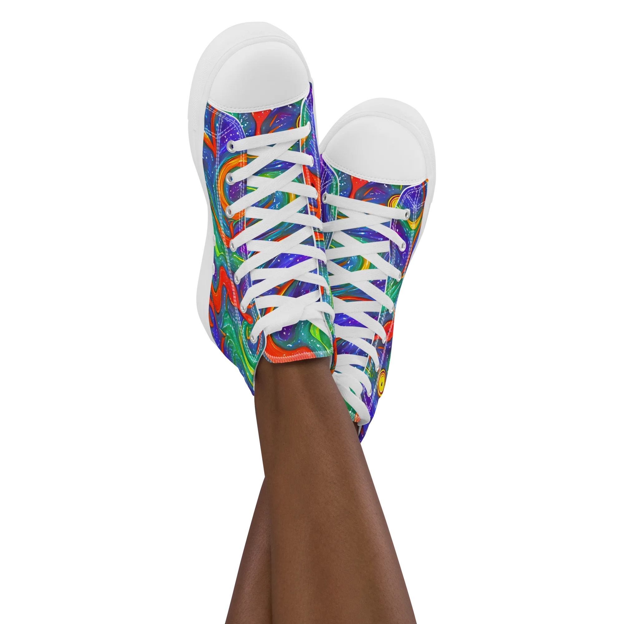 Prism Wake on Women's High Top Canvas Shoes — Front