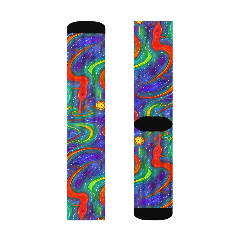 Prism Wake on Socks — Left Sock